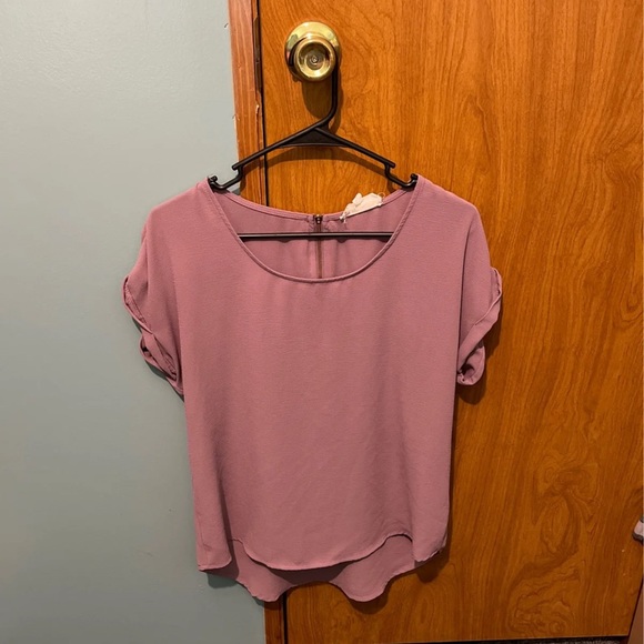 Pink Rose Tops - Purple top